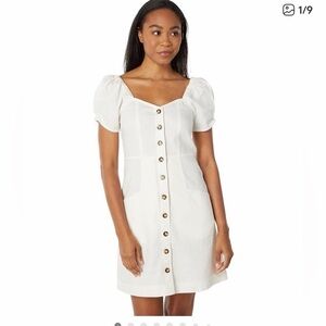 Madewell Linen Puff-sleeve Button-Down Dress